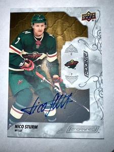 2019-20 UPPER DECK UD ENGRAINED NICO STURM #85 ROOKIE AUTO RC AUTOGRAPH - Picture 1 of 2