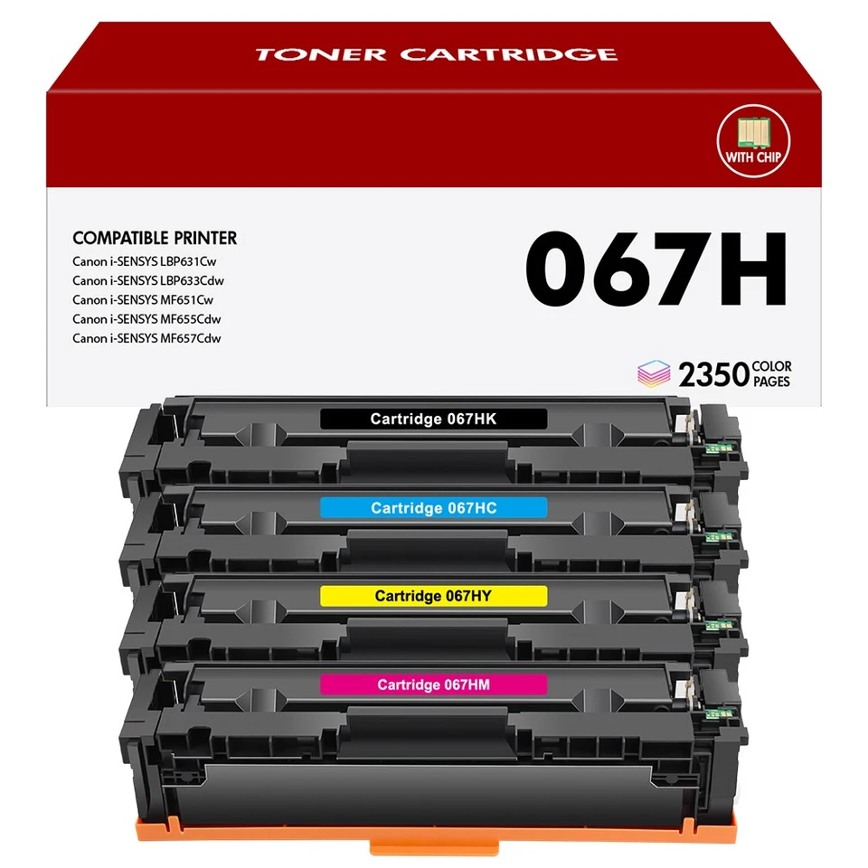 067 Toner Set für Canon 067H 067 i-SENSYS LBP631Cw LBP633Cdw LBP632Cdw MF651Cw - Bild 1 von 1