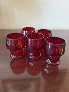 Ruby, Red Tumblers Set Of Five - Picture 1 of 2