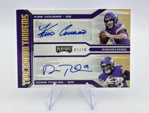 2021 Panini Playoff Touchdown Tandems Auto Vikings Kirk Cousins Adam Thielen /10 - Picture 1 of 2