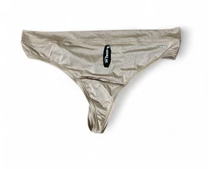 Adore Me Panty Sz 3XL Metallic Tan Tuscany Marl Thong Closet Staple - Picture 1 of 6