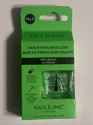Nails Inc Get Hard, capa base endurecedora, retinol, estiramiento de uñas NUEVO SELLADO Foto 1 de 4