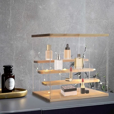 USA Clear Display Case Countertop Acrylic Box Large Storage Collectible Showcase - Image 1 of 4