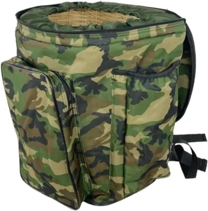 | Zaino Portafunghi per Raccolta Funghi Professionale, Verde Mimetico, Imbottito - Foto 1 di 12