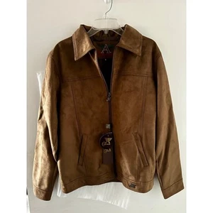 New Collezioni Suede Brown Jacket Italy Luxury Designer Mens Size M - Picture 1 of 9