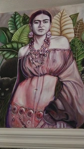 "Self Portrait After Frida Kahlo – Original Oil Painting, Hand-Painted" - Picture 1 of 2