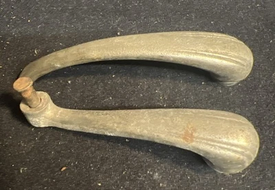 MANIJA DE MANIVELA DE VENTANA Y PUERTA interior temprano raro conjunto 1920s 1930s 2 piezas de colección antigua Foto 1 de 4