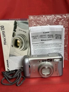 Canon Prima Super 130 Caption 35mm Film Point & Shoot Camera Tested & Working - Picture 1 of 11