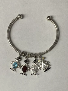 925 Sterling Silber Kugel Perle Manschette Bettelarmband Familie Jungen Mädchen - Bild 1 von 10