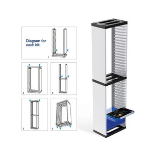 For PS4/PS5/ONE/Nintendo Switch 12/36 Games CD Disk Rack Storage Tower Holder - Picture 1 of 8