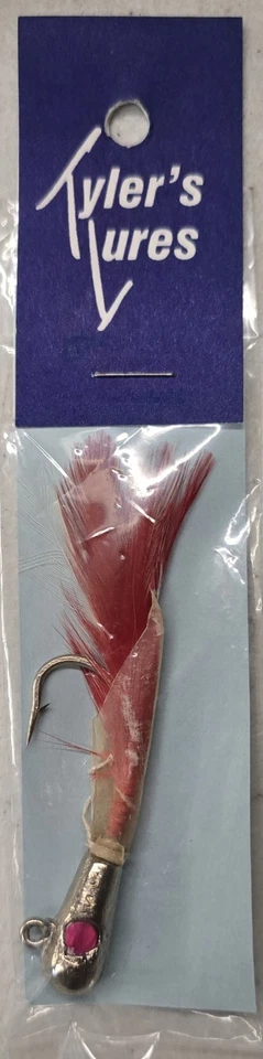 Vintage 1/2 Ounce Red Feather Jig Head With 4/0 Hook - Image 1 of 1