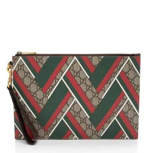 Bracciale Gucci GG Supreme Chevron con zip