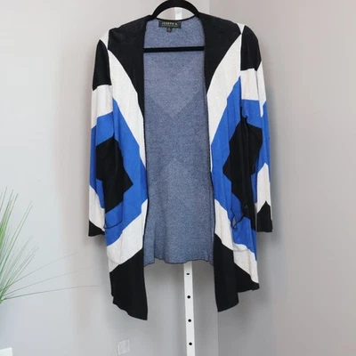 Vintage Joseph A Cardigan Geometric Sweater Size L - Image 1 of 4