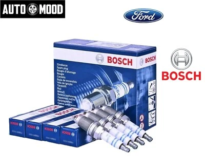 BOSCH KIT 4 CANDELE PER FORD FIESTA 6 VI 1.25 BENZINA 60 82 CV DAL 2008 44 60 KW - Immagine 1 di 3