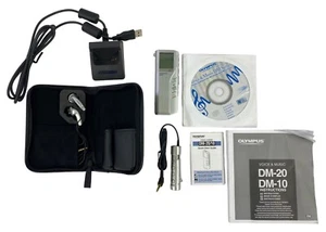 Olympus DM-20 Voice & Music Recorder in case with headphones charger remote etc - Picture 1 of 5