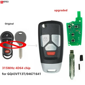 Upgraded Flip Remote Key 315MHz 4D64 for 2001-2005 PT CRUISER GQ43VT13T/04671641 - Picture 1 of 1