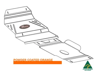VONNIES 2pc HEAVY DUTY "ORANGE" BASH PLATES Suits Toyota Hilux KUN26R 2005-15 - Picture 1 of 3