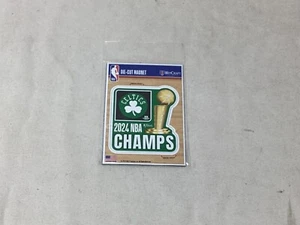 2024 NBA Finals World Champions Boston Celtics Diecut Magnet Trophy Logo FREESHP - Picture 1 of 2