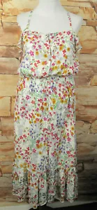 * NEU J.Jill Everyday, weiß/rosa/gelb gerüschtes Blumenmuster-Maxikleid Gr. SP - Bild 1 von 12