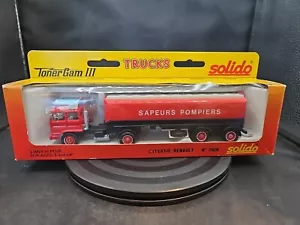 Solido Toner Gam III Renault Fire Dept Tractor Trailer Tanker Truck # 3509 NIB - Picture 1 of 7