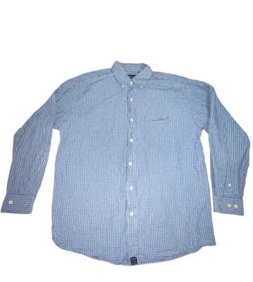 Camisa de vestir American Eagle manga larga con botones para hombre M bolsillo azul Foto 1 de 4
