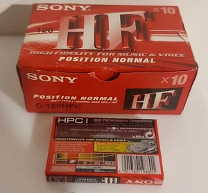 Lotto 20x Sony HF AUDIO CASSETTE VERGINI 120 MINUTI normal position,Sigillate - Zdjęcie 1 z 5