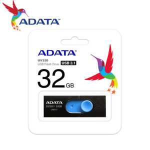 ADATA UV320 32GB USB 3.1 Retractable Capless USB Flash Drive Memory Stick Black