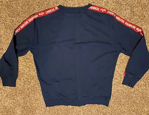 NEAR MINT RARE ALPHA INDUSTRIES Sweater Sweatshirt Men Sz L-XL Blue - Picture 1 of 4