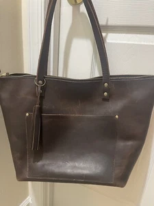 Portland Leather Company Women’s Leather Large Tote - Picture 1 of 7
