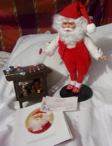 1988 DANBURY MINT SANTA CLAUS AT HIS WORKBENCH 20" PORCELAIN DOLL / OPEN BOX COA - Picture 1 of 8
