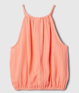 GAP KIDS Girl's Size L (10) Kids Linen-Blend Halter Top- Peachy Keen - Picture 1 of 3