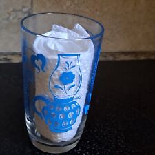Mid 20th Century Blue "Colonial" Swanky Swig 3.75" Juice Glass