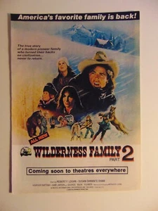 Pubblicità stampa uscita film parte 2 WILDERNESS FAMILY 1978 - Foto 1 di 1