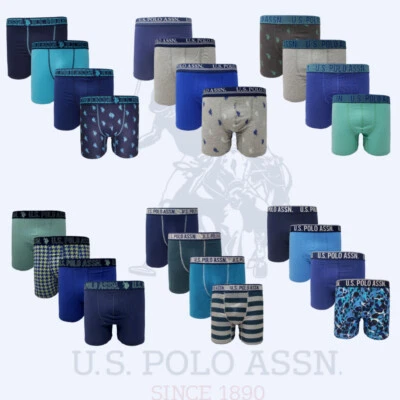 США POLO ASSN. Трусы-боксеры эластичные с контурным чехлом (4 упаковки) - Изображение 1 из 3
