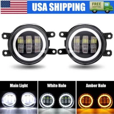 2X Front Bumper LED Fog Lights DRL For Toyota Tacoma 2012-2015 4Runner 2010-2014 - Imagem 1 de 4