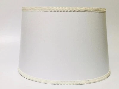 Abajur feito à mão tambor branco decoração para casa moderno contemporâneo feito nos EUA - Imagem 1 de 4