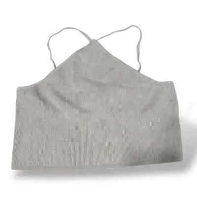 Top corto H&M beige tejido halter talla XXL nuevo Foto 1 de 4