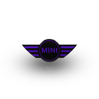 MINI R50 R52 R53 Cooper S JCW Steering Wheel Bubble Badge Gel Overlay Purple