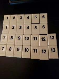 Original Rummikub 1998 Replacement Tiles Black Numbers 1-13 Pressman Crafts - Picture 1 of 5