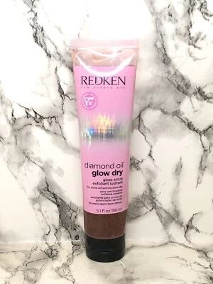 Redken Diamond Oil Glow Dry Gloss Hair Scrub 150ml For Shine Enhancing Blow-Dry - Image 1 of 3