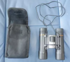 Blackfoot 10x25 Compact Binoculars - Black with neck strap and soft case - Picture 1 of 4