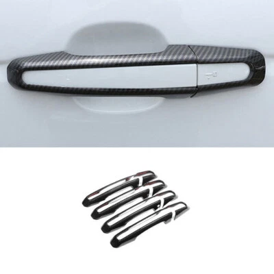 Manija de puerta lateral exterior de fibra de carbono ABS para Jaguar E-PACE 2018-20 Foto 1 de 4