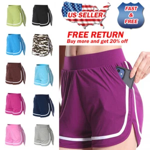 Women's Workout Shorts Yoga Gym Lady Jogging Sports Lounge Summer Beach Pants - Picture 1 of 67
