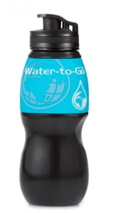 WatertoGo 75cL Water Purification Filter Bottle Removes Contaminants by 99.9% - Picture 1 of 9