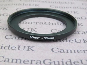 43mm to 55mm 43mm-55mm Stepping Step Up Filter Ring Adapter - Picture 1 of 2