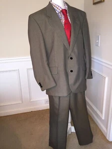 Ron Chereskin Men's 2pc Suit Single-Breasted 2-Button 3-Pockets Plaid Tan SZ 44 - Picture 1 of 9