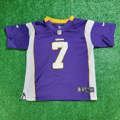 Camiseta de fútbol americano Nike NFL Christian Ponder #7 Vikings para niño talla grande púrpura Foto 1 de 4