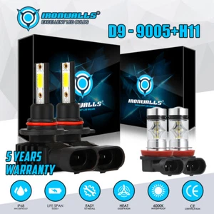 For Dodge Durango 2016-2020 6000K 9005+H11 Combo LED Headlights+Fog Lights Bulbs - Picture 1 of 12