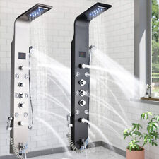 Edelstahl Duschpaneel LED Duschset Regendusche Massage Duscharmatur Duschsäule