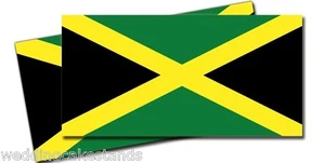 CALCOMANÍA DE VINILO DE 3 PULGADAS BANDERAS JAMAICANAS Jamaica paquete de 4 - Imagen 1 de 1